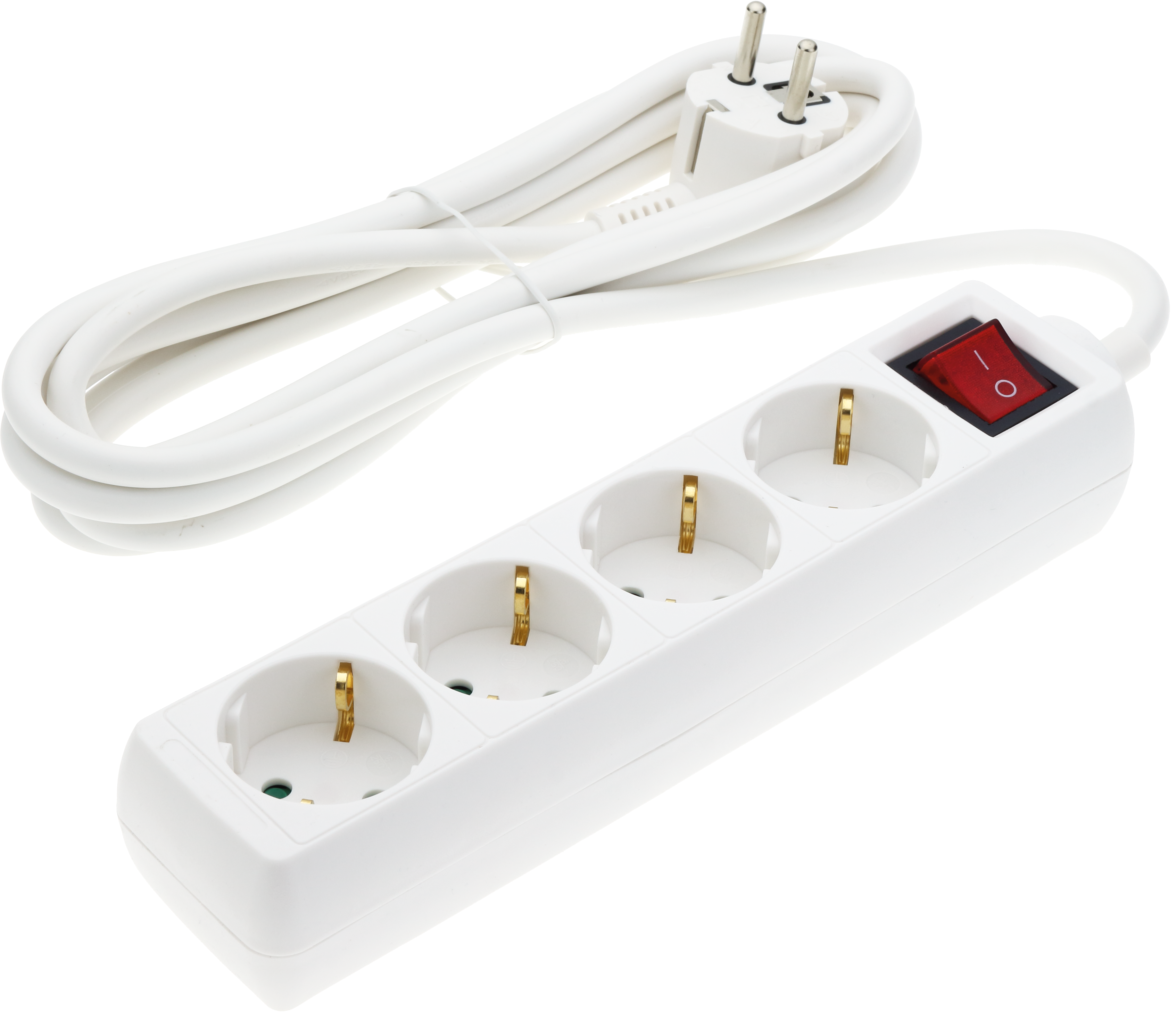 Power Strip 4 Sockets + ON/OFF button | Optonica LED