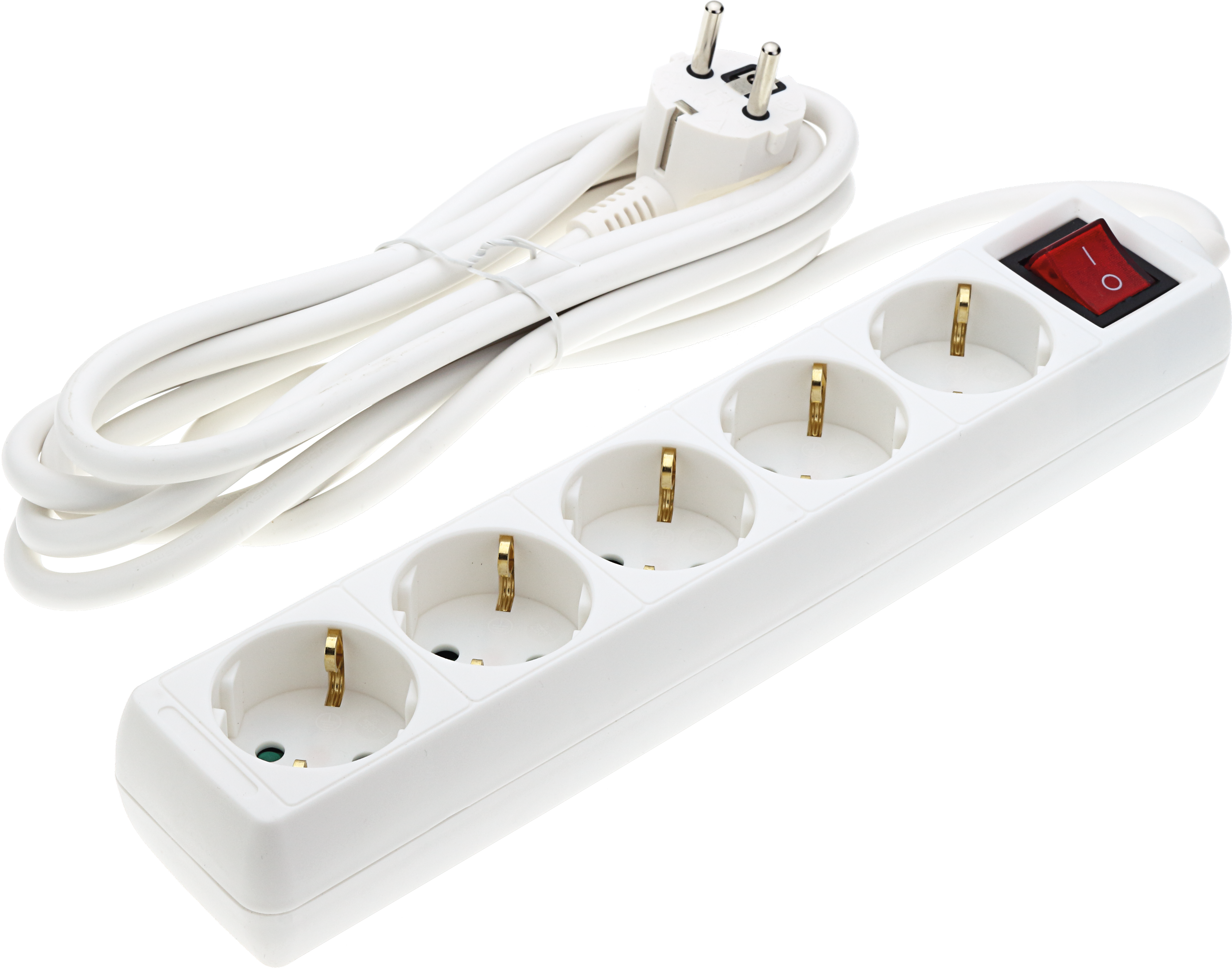 Power Strip 5 Sockets + ON/OFF button | Optonica LED